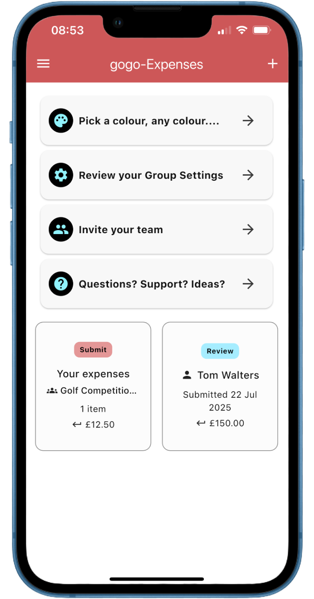 gogo-Expenses on iPhone